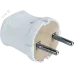 Вилка Navigator прямая без заземления белая 61 358 NCA-PL01-6A-X-WH
