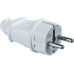 Вилка Navigator прямая с заземлением белая 61 359 NCA-PL02-16A-E-WH