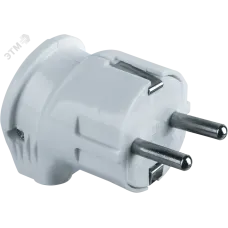 Вилка Navigator угловая с заземлением белая 61 362 NCA-PL04-16A-E-WH