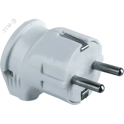 Вилка Navigator угловая с заземлением белая 61 362 NCA-PL04-16A-E-WH