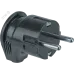 Вилка Navigator угловая с заземлением черная 61 363 NCA-PL04-16A-E-BL