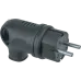 Вилка Navigator угловая с заземлением каучук черная 61 367 NCA-PLR01-16A-E-IP44-BL