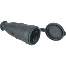 Розетка 61 369 NCA-SKR01-16A-E-IP44-BL переносная с заземлением черная каучук