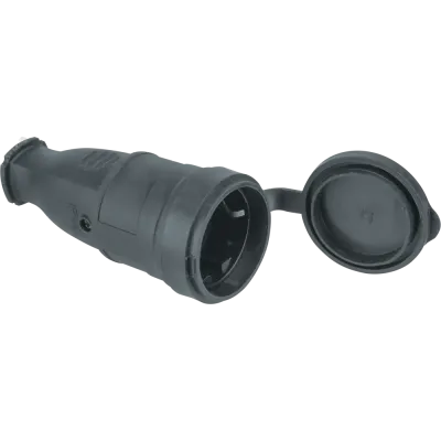 Розетка 61 369 NCA-SKR01-16A-E-IP44-BL переносная с заземлением черная каучук