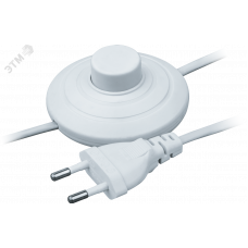 Шнур NPS-FS01-170-2x0.5-WH 1.7м с выкл. белый Nav