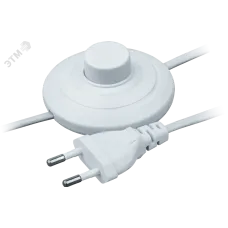 Шнур NPS-FS01-170-2x0.5WH 1.7м с выключателем белый