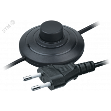 Шнур NPS-FS01-170-2x0.5-BL 1.7м с выкл. черный Nav