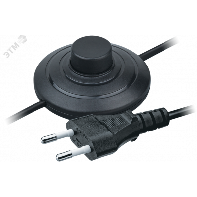 Шнур NPS-FS01-170-2x0.5-BL 1.7м с выкл. черный Nav
