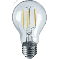 Лампа светодиодная LED 8вт Е27 диммируемая теплый FILAMENT