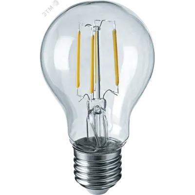 Лампа светодиодная LED 8вт Е27 диммируемая теплый FILAMENT