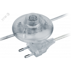 Шнур NPS-FS01-170-2x0.5-TR 1.7м с выкл. прозр. Nav