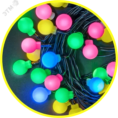 Гирлянда светодиодная новогодняя NGF-B01-128RGBWW-8-11.5 м-230-C8-BL-IP20