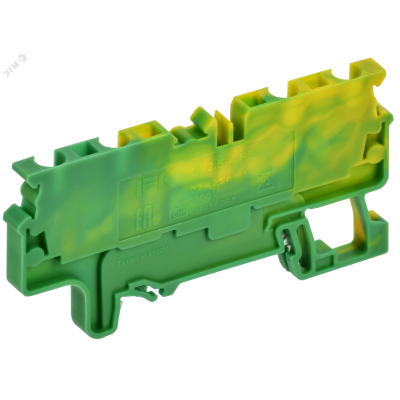 ARMAFIX Клемма пружинная CX2.5-4 PE 2,5мм2 четырехконтактная заземляющая IEK