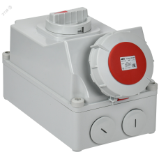 Розетка с механической блокировкой ССИ-835 63А-6ч/380В 3P+PE+N IP67 IEK