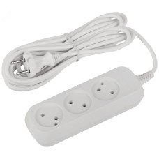 Удлинитель электрический ЭРА UDL-10-350 Greenline 3 розетки без заземления 5м ПВС 2x0.75мм2