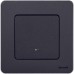 Выключатель 1-клавишный проходной с подсветкой/индикацией 10АХ безвинтовое крепление антрацит INSPIRIA
