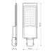 "Светильник Уличный Gauss LED Avenue IP65 600*200*70 200W 20 000lm 5000K 190-250V КСС ""Ш"" 1/4"