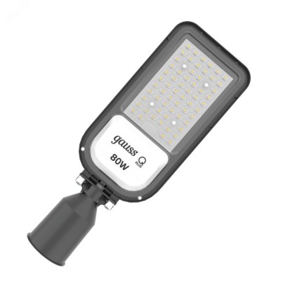 "Светильник Уличный Gauss LED Qplus IP65 455*180*49 80W 9600lm 5000K 120-260V КСС ""Ш"" 1/4"