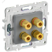 SKANDY Аудиорозетка 4-местная SK-A01Gr серый IEK