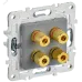 SKANDY Аудиорозетка 4-местная SK-A01Gr серый IEK SKANDY Аудиорозетка 4-местная SK-A01Gr серый IEK