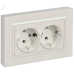 BRITE Розетка 2-местная с заземлением без защитных шторок плоская 16А в сборе РСПл12-3-БрЖ жемчуг IEK BRITE Розетка 2-местная с заземлением без защитных шторок плоская 16А в сборе РСПл12-3-БрЖ жемчуг IEK
