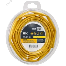 Трубка термоусадочная ТТУ нг-LS 6/3 желтая (2м/упак) IEK