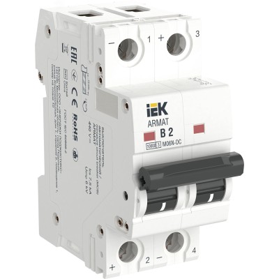 ARMAT Авт. выкл. M06N-DC 2P B 2А IEK