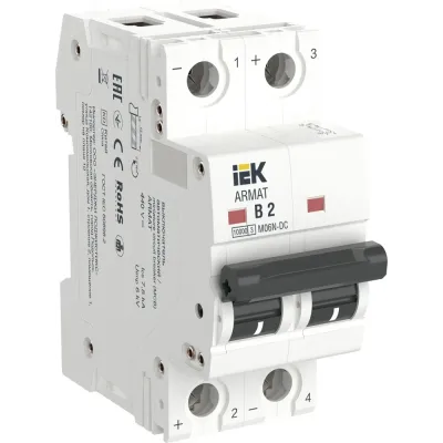 ARMAT Авт. выкл. M06N-DC 2P B 2А IEK