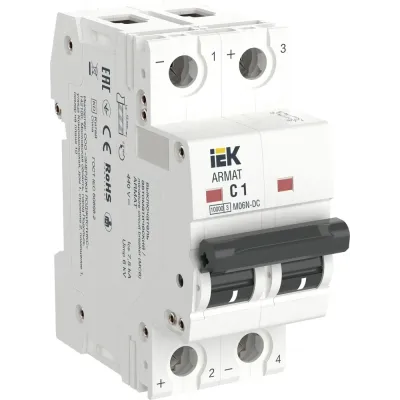 ARMAT Авт. выкл. M06N-DC 2P C 1А IEK