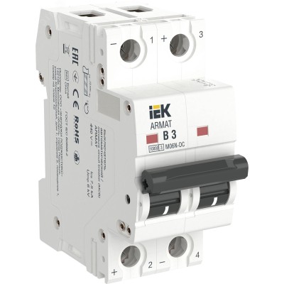 ARMAT Авт. выкл. M06N-DC 2P B 3А IEK