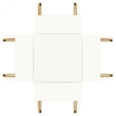 Коннектор Х-образный для тонкого магнитного шинопровода белый TRM-S5-CX WH