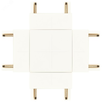 Коннектор Х-образный для тонкого магнитного шинопровода белый TRM-S5-CX WH