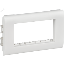 METRA Рамка и суппорт на 4 модуля 75мм белый
