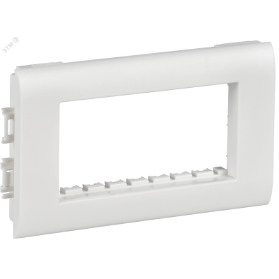 METRA Рамка и суппорт на 4 модуля 75мм белый