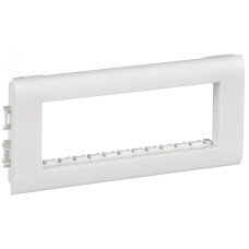 METRA Рамка и суппорт на 6 модуля 75мм белый