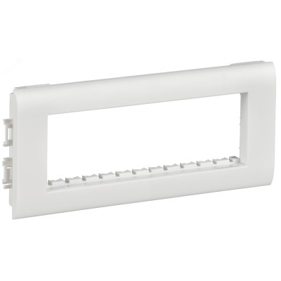 METRA Рамка и суппорт на 6 модуля 75мм белый