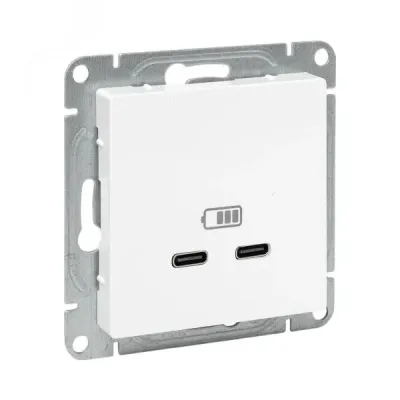 Эпика Механизм розетки USB-C - 2шт белый EKF