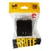 BRITE Выключатель двухклавишный с индикацией 10А ВС10-2-1-БрЧ черный