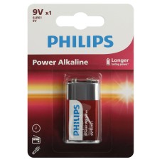 Батарейка Philips 6LR61P1B/51 крона алкалиновая 9V 1 шт. 6LR61/9V-1BL Power (1/12/24/6240)