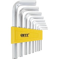 Ключи шестигранные, CrV сталь, 9 шт., 2-12 мм, в пластиковом держателе