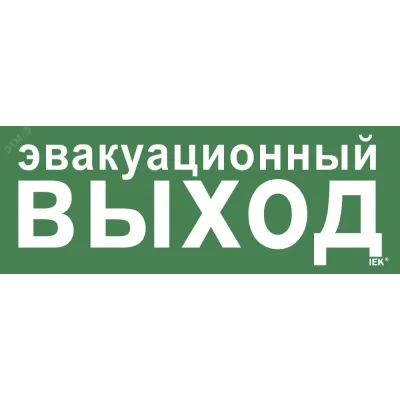 Этикетка самоклеящаяся 350х130 мм ''Эвакуационный выход''