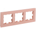BRITE Рамка 3 поста РУ-3-2-БрП стекло персиковый матовый IEK