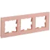 BRITE Рамка 3 поста РУ-3-2-БрП стекло персиковый матовый IEK