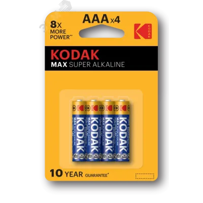 Батарейки Kodak LR03-4BL MAX SUPER Alkaline [K3A-4] (40/200/32000)