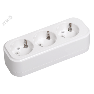 Розетка переносная разб. К03 3 места CLASSIC IEK