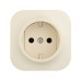 Розетка 1-местная для открытой установки без заземления без защитных шторок 16А слоновая кость QUTEO