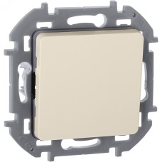 Выключатель 1-клавишный проходной 10АХ безвинтовое крепление слоновая кость INSPIRIA