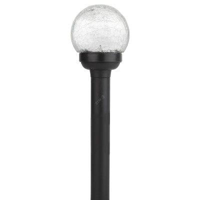 SL-PL33-CRAC ЭРА Садовый светильник на солнечной батарее, пластик,стекло, черный, 33 см (12/672)