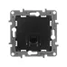 Розетка компьютерная RJ45 категория 6 UTP антрацит ETIKA