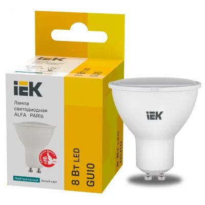 Лампа LED ALFA PAR16 софит 8Вт 230В 4000К GU10